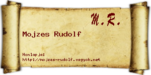 Mojzes Rudolf névjegykártya