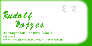 rudolf mojzes business card